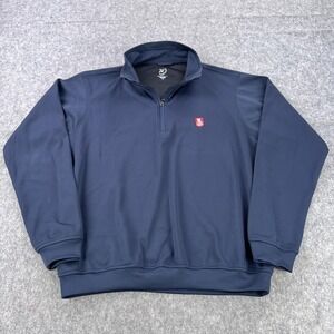 Zero Restriction Pullover Sweater Mens Medium Navy Tour Series Golf Quarter Zip